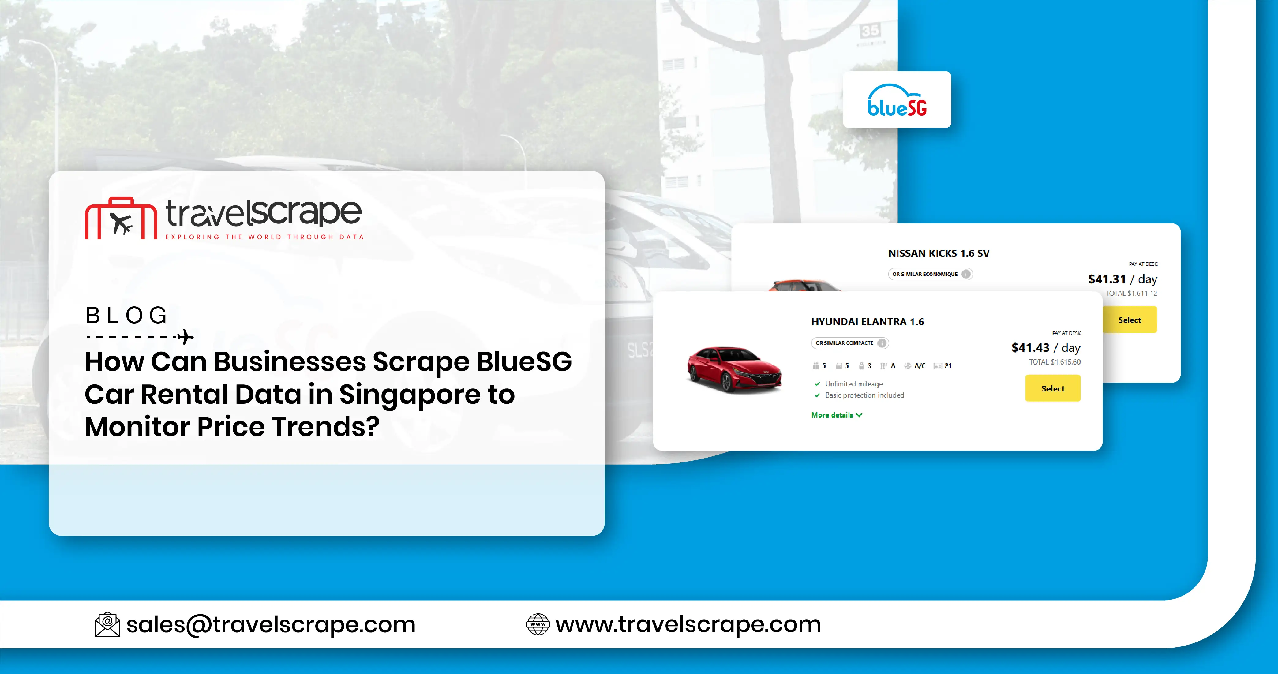 Scrape BlueSG Car Rental Data in Singapore to Monitor Price Trends